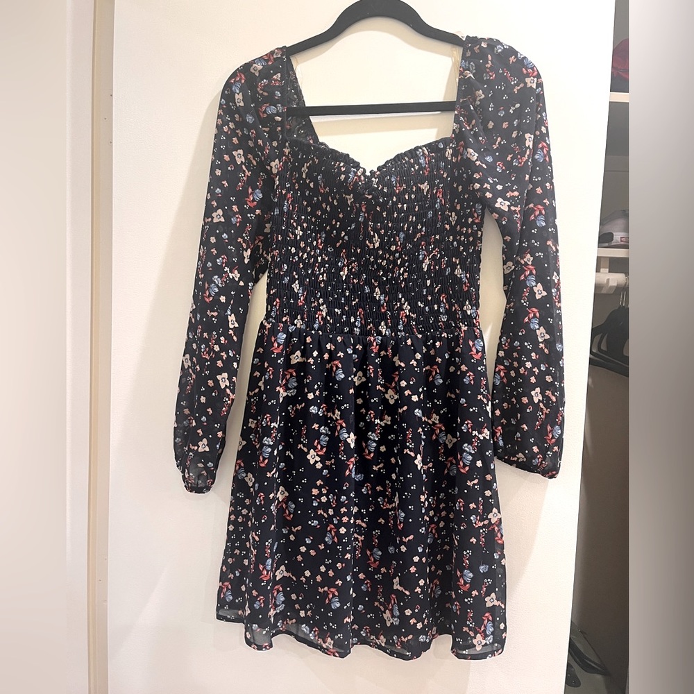 Row A Printed Fall Long Sleeve Dress